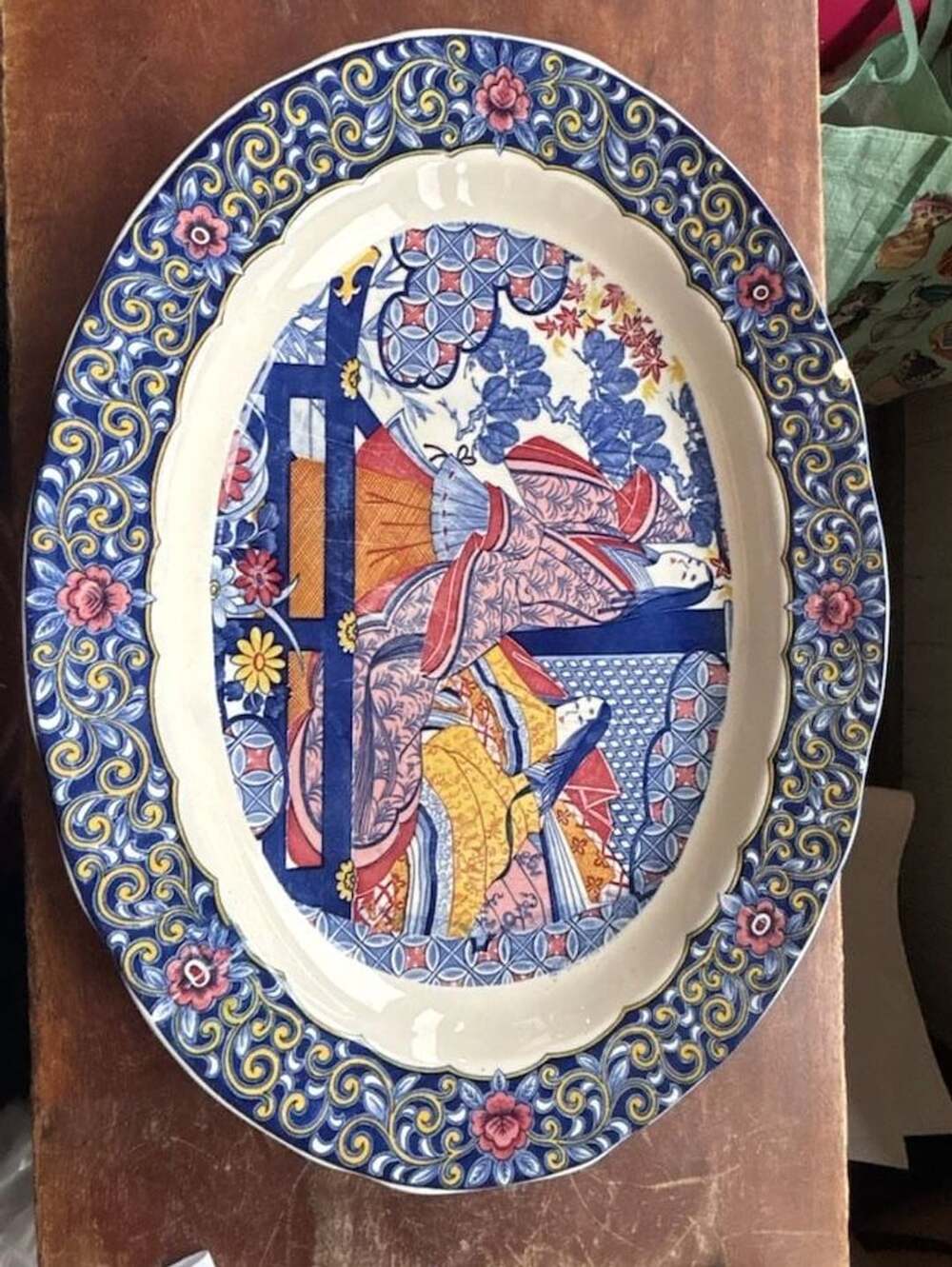 Williams Sonoma Grande Cuisine Japanese Geisha Oval Serving Platter